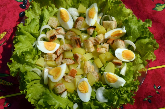 Salade d'œufs pour Pâques. Photo Serge Panarotto.